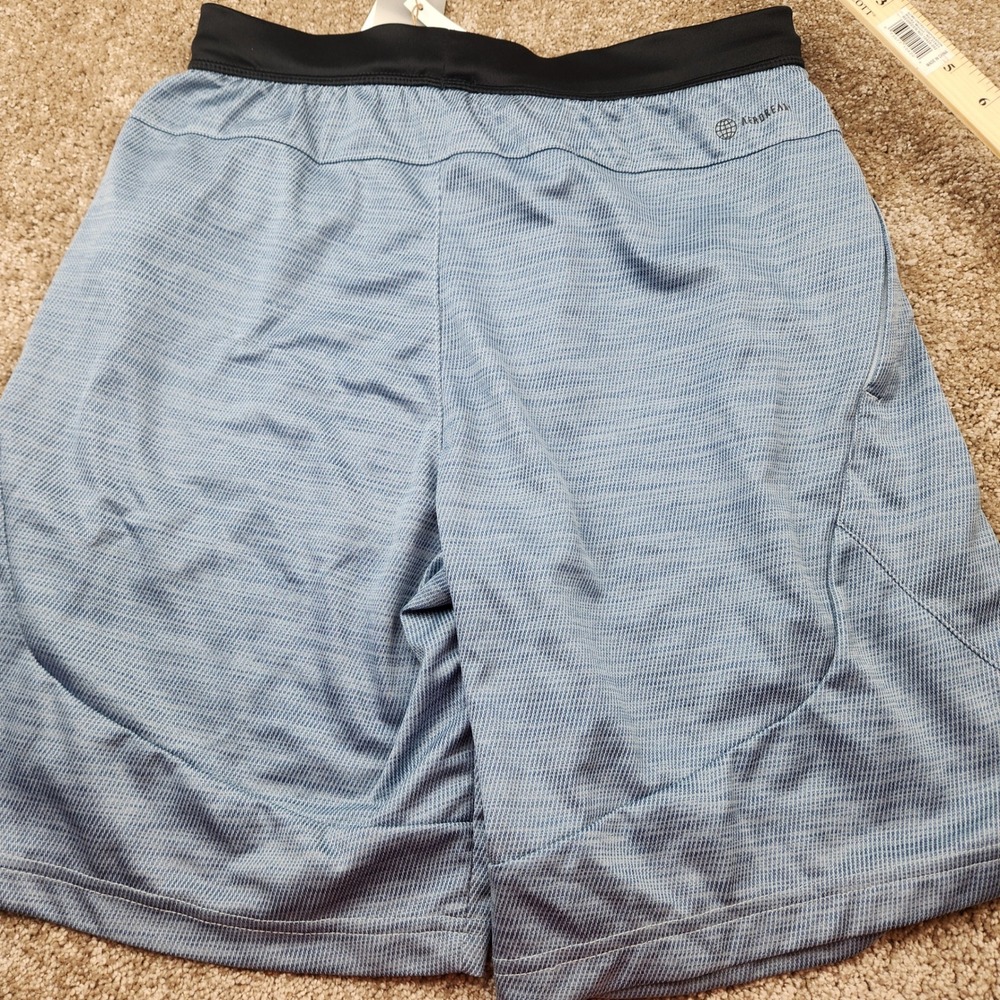 Adidas Mens M Axis Knit 3.0 Training Shorts Magic Grey Blue HK0025 Small NWT - Picture 8 of 8